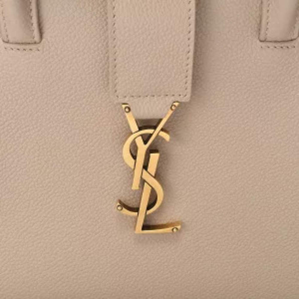 Saint Laurent Downtown Baby Beige Grain Leather Handbag - Picture 8 of 9